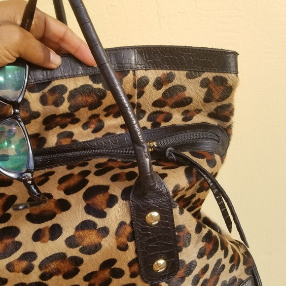 Maurizio Taiuti leopard tote italian tote - Picture 6 of 11